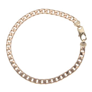 9ct Yellow Gold Curb Bracelet 8"