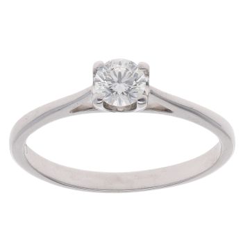 18ct White Gold 0.33ct Brilliant Cut Diamond Solitaire Ring