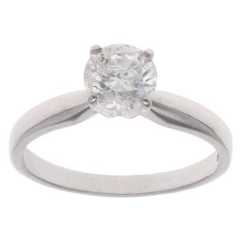 18ct White Gold 0.90ct Brilliant Cut Diamond Solitaire Ring