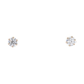 9ct Yellow Gold 4mm Cubic Zirconia Stud Earrings