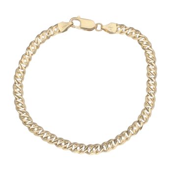 9ct Yellow Gold Double Curb Bracelet 7.5"
