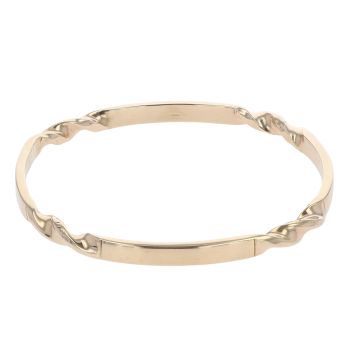 9ct Yellow Gold Twist Bangle
