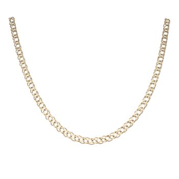 9ct Yellow Gold Double Curb Chain 18"