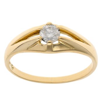 18ct Yellow Gold 0.60ct Diamond Signet Ring