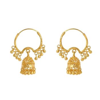 22ct Yellow Gold Hoops with Dropper