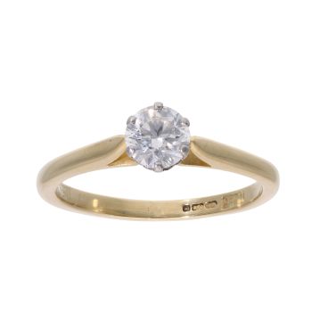 18ct Yellow Gold 0.55ct Diamond Solitaire Ring
