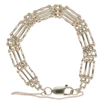 9ct Yellow Gold Gate Bracelet 7.5"