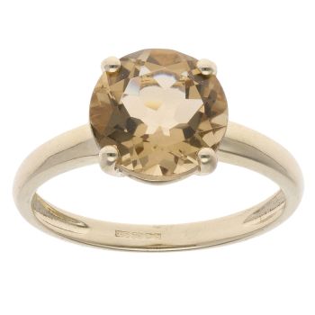 9ct Yellow Gold Citrine Single Stone Ring