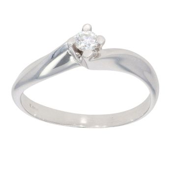 18ct White Gold 0.15ct Diamond Solitaire Ring