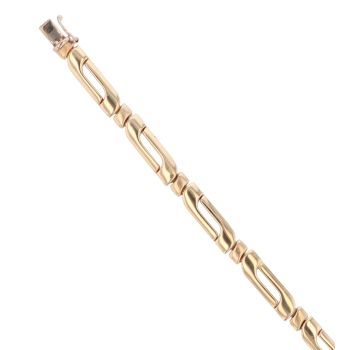 9ct Yellow Gold Fancy Bracelet 6.5"