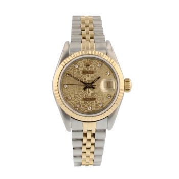 Rolex Custom Datejust Pre Owned Watch Ref 69173