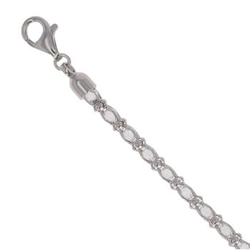 Silver Crystal Basket Bracelet 8" By Icesia