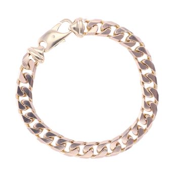 9ct Yellow Gold Curb Bracelet 8"