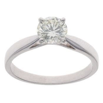 Platinum 0.75ct Brilliant Cut Diamond Solitaire Ring