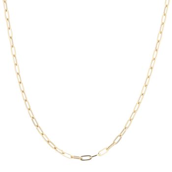 9ct Yellow Gold Fancy Paperclip Chain 20"