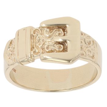 9ct Yellow Gold Buckle Ring