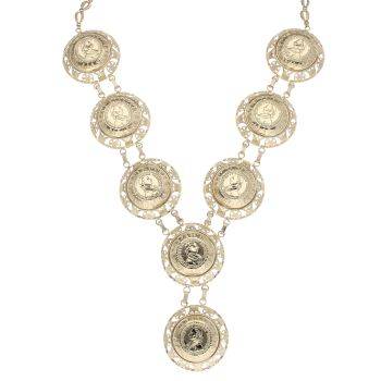 14ct Yellow Gold Fancy Coin Chain 24"