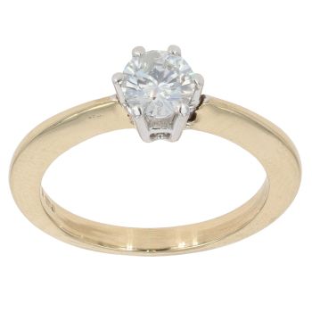 18ct Yellow Gold Brilliant Cut 0.55ct Diamond Solitaire Ring
