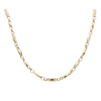 14ct Yellow Gold Greek Key Fancy Chain 24"