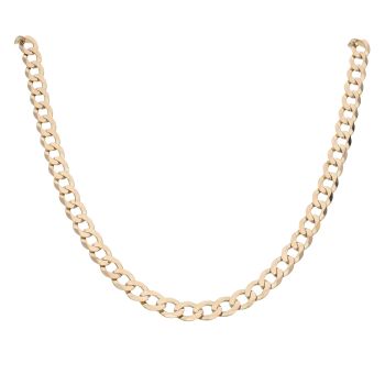 9ct Yellow Gold Curb Chain 20"