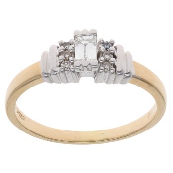 18ct Yellow Gold 0.28ct Millenium And Brilliant Cut Diamond Solitaire Ring