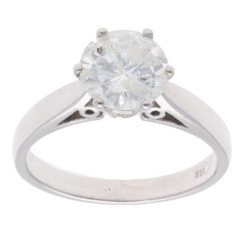 18ct White Gold 1.75ct Brilliant Cut Diamond Solitaire Ring