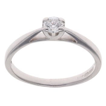 18ct White Gold 0.20ct Brilliant Cut Diamond Solitaire Ring