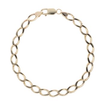 9ct Yellow Gold Curb Bracelet 9"
