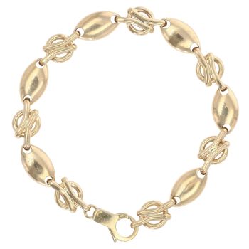 9ct Yellow Gold Fancy Bracelet 7"