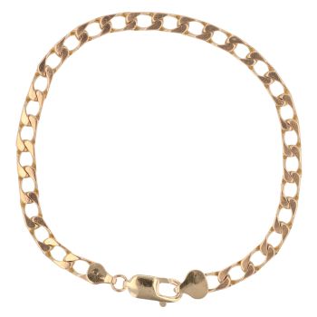 9ct Yellow Gold Curb Bracelet 9"