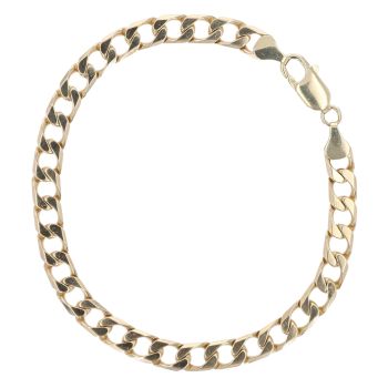 9ct Yellow Gold Curb Bracelet 9"