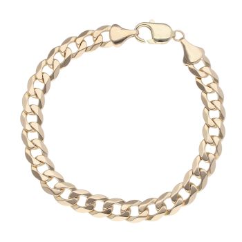 9ct Yellow Gold Curb Bracelet 8.5"