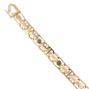 9ct Yellow Gold Fancy Bracelet 7.5"