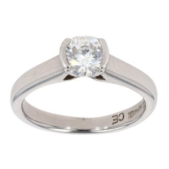 Palladium 0.75ct Diamond Solitaire Ring