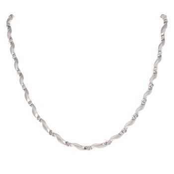 9ct White Gold 0.30ct Diamond Chain 18"