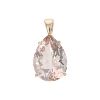 9ct Yellow Gold Pink Topaz Pendant