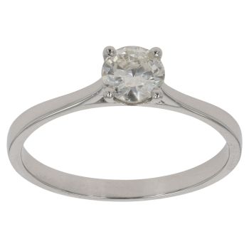 Platinum 0.75ct Brilliant Cut Diamond Solitaire Ring