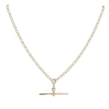 9ct Yellow Gold Belcher T-Bar Chain 16"