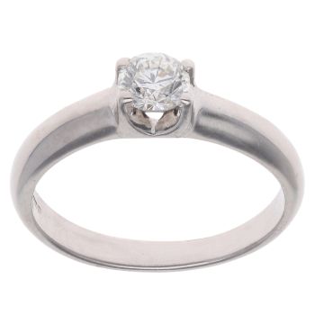 18ct White Gold 0.50ct Brilliant Cut Diamond Solitaire Ring
