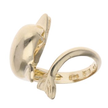 9ct Yellow Gold Dolphin Ring