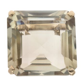 9ct Yellow Gold Smoky Quartz Single Stone Ring