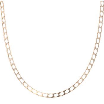 9ct Yellow Gold Square Curb Chain 22"