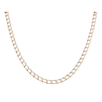 9ct Yellow Gold Square Curb Chain 20"