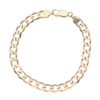 9ct Yellow Gold Curb Bracelet 7.5"