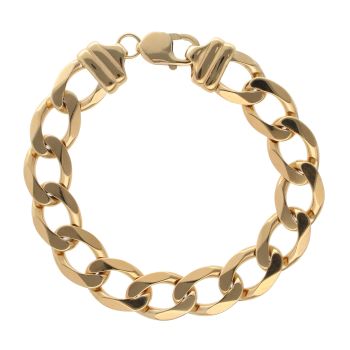 9ct Yellow Gold Curb Bracelet 9"