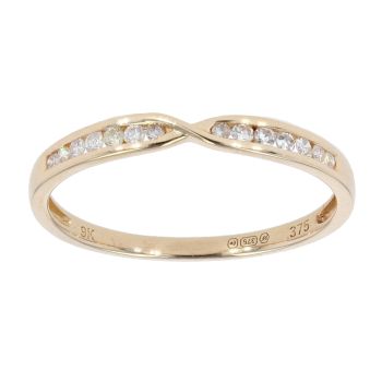 9ct Yellow Gold Diamond Eternity Ring by Anya Belle