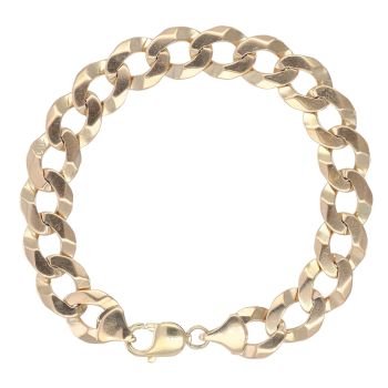 9ct Yellow Gold Curb Bracelet 9"