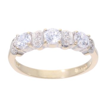 14ct Yellow Gold Cubic Zirconia Ring