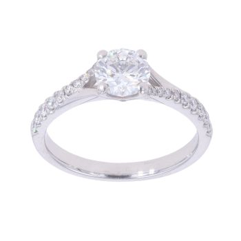 Platinum 0.76ct Brilliant Cut Diamond Solitaire Ring