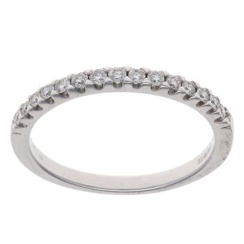 18ct White Gold 0.30ct Brilliant Cut Diamond Half Eternity Ring